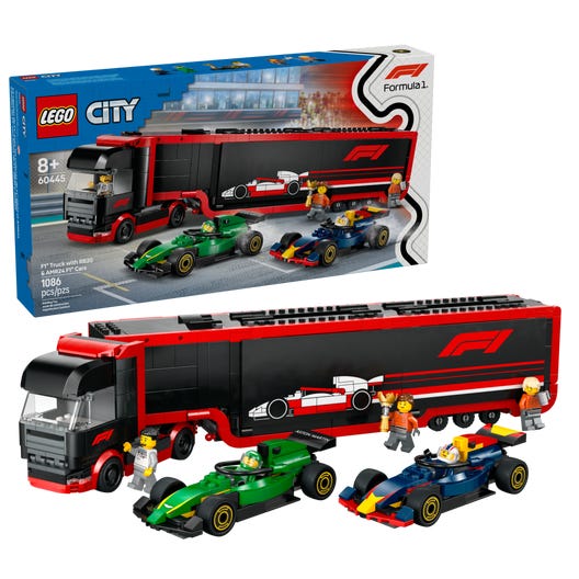LEGO 60445 - F1®-lastbil med RB20 og AMR24 F1®-biler