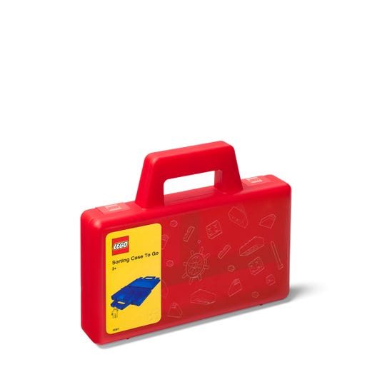 LEGO 5005769 - Gennemsigtig rød sorteringsboks til rejsebrug