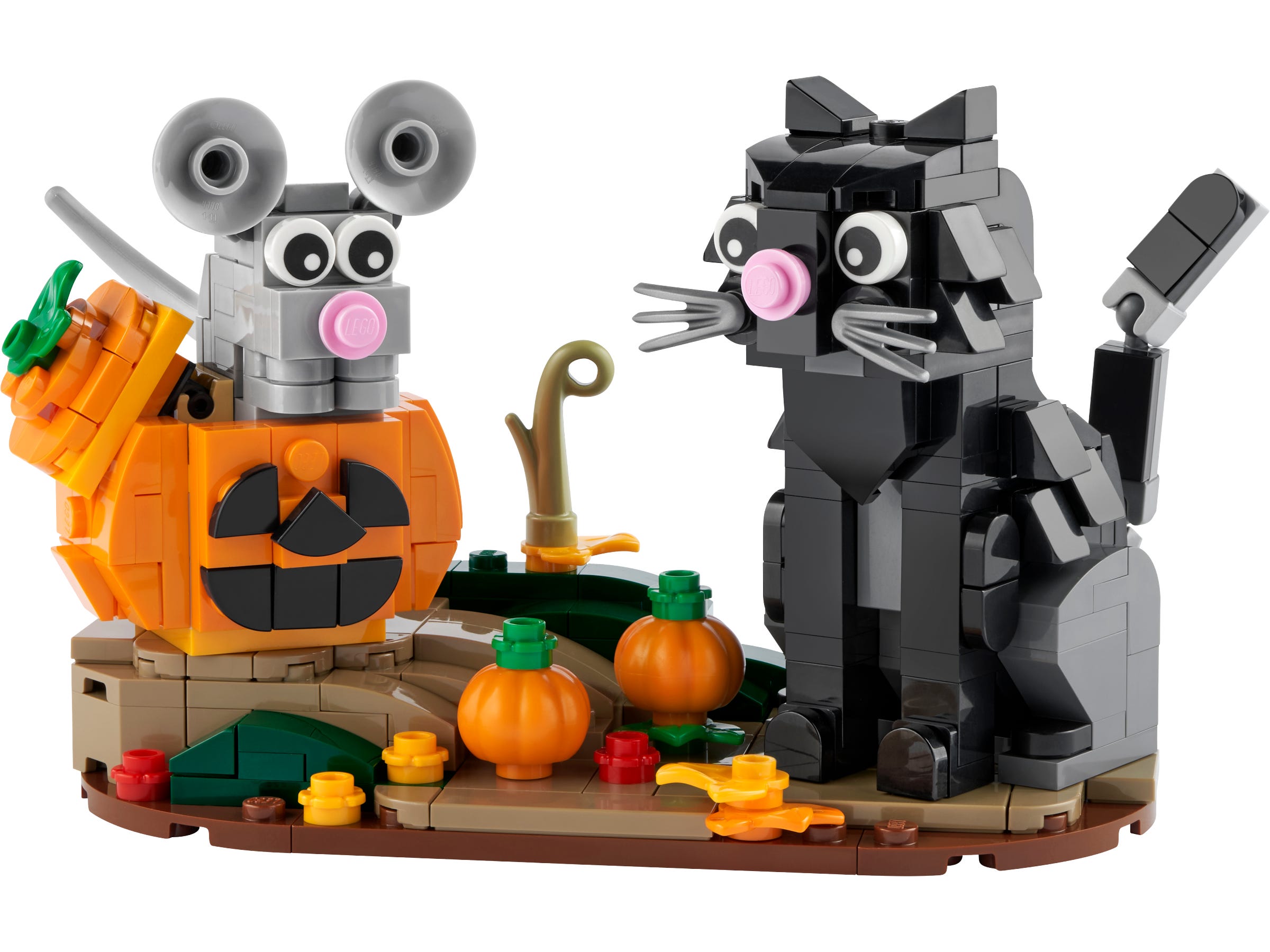 Gato y Ratón de Halloween