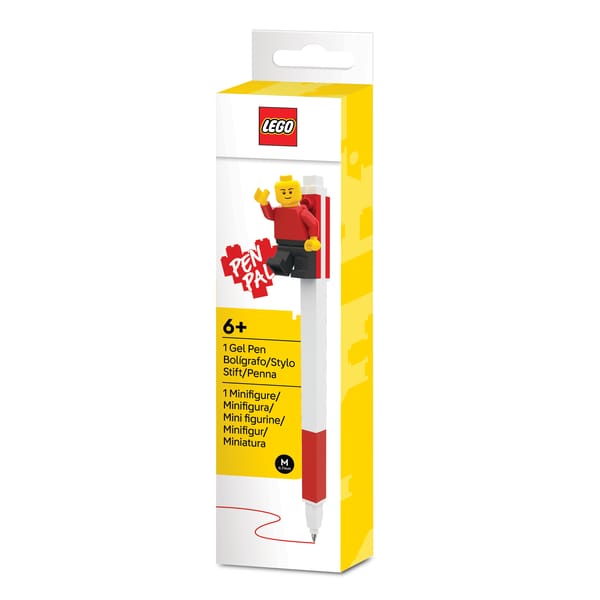Pen Pal-gelpen med minifigur - rød