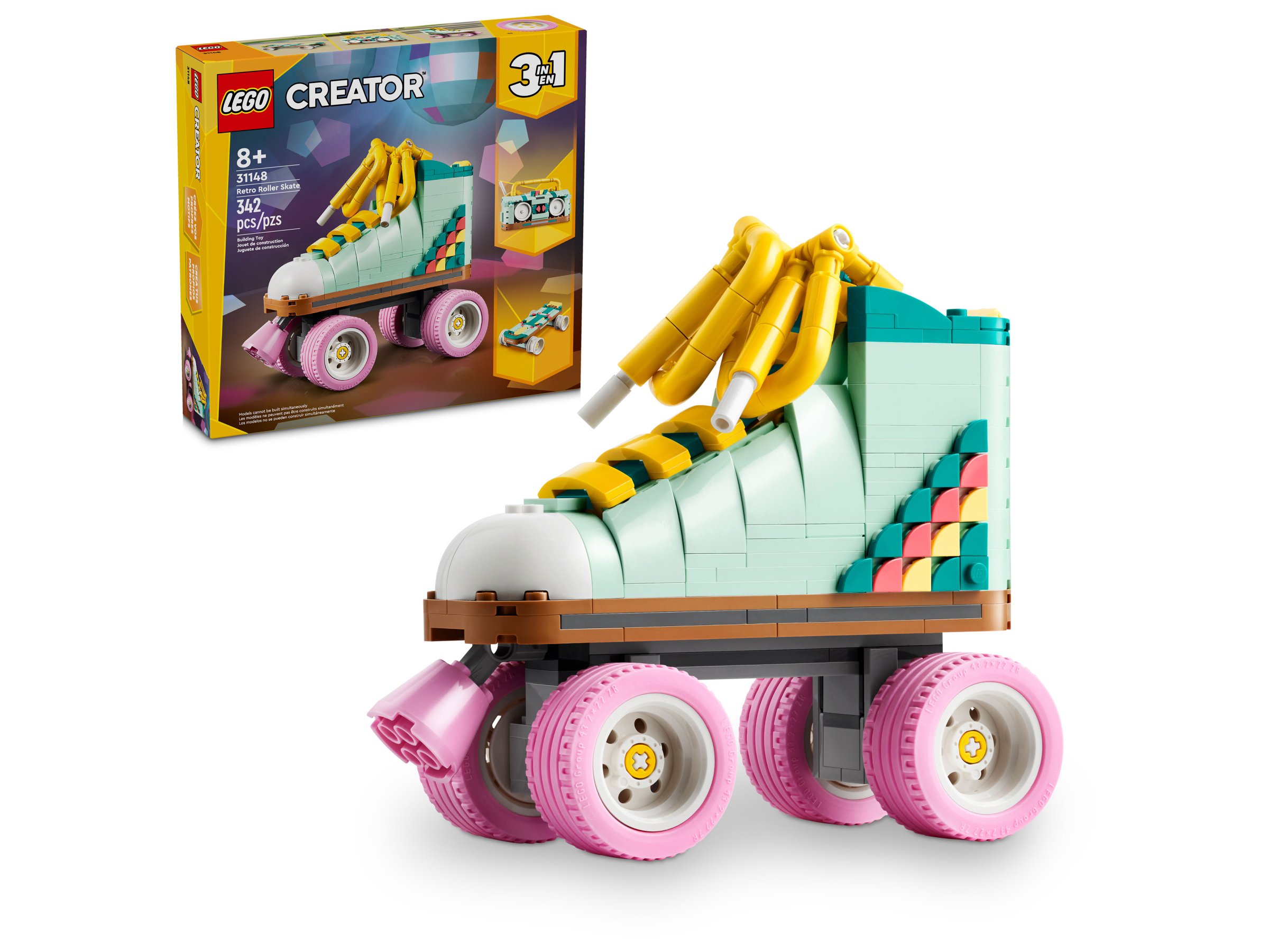 LEGO Creator 31148 pas cher, Les patins à roulettes rétro