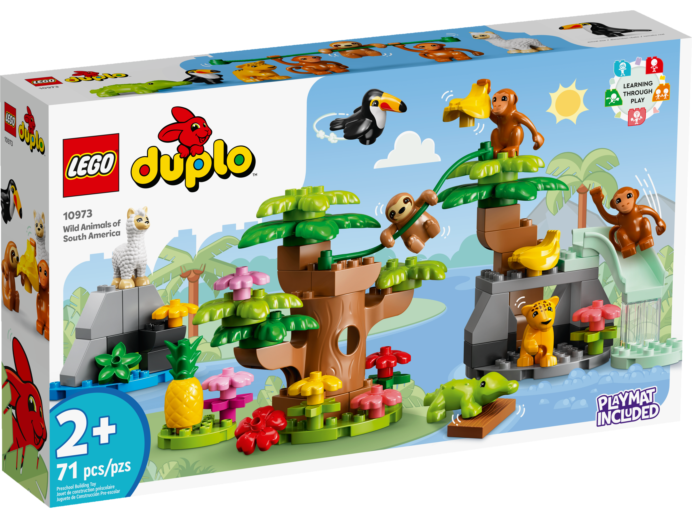 LEGO DUPLO Fauna silvestre de Europa 10979, juguetes de aprendizaje  preescolar para niños pequeños de 2 años de edad con figuras de ciervos,  osos