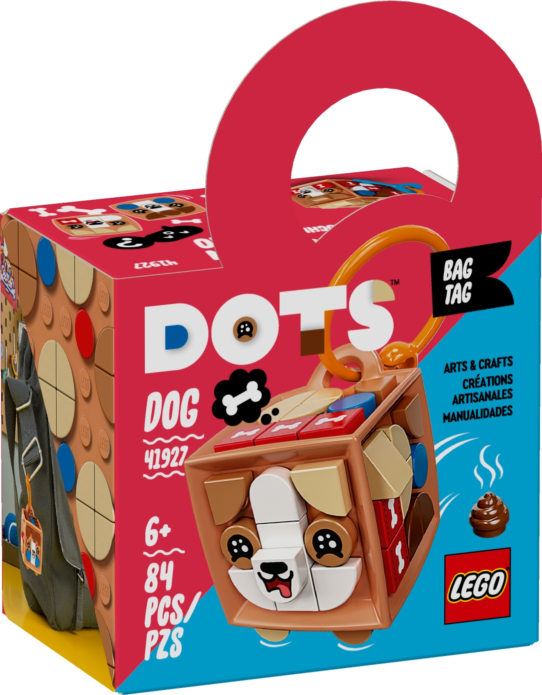 Lego 41927 DOTS Bag Tag Dog Clip-on Customisable Creative Building Set 84pcs 6+ 