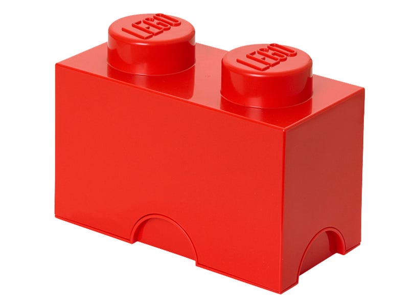 Image of LEGO STORAGE BRICK 2 RED