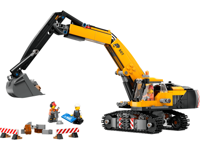 Escavatore da cantiere giallo — set LEGO 60420
