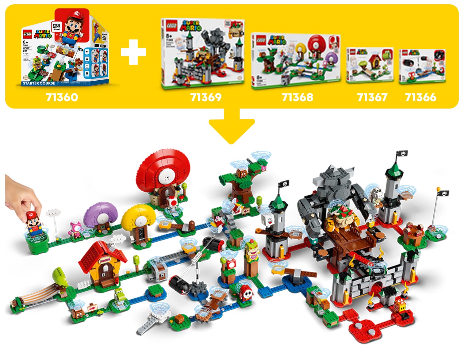 LEGO Whomp/'s Lava Trouble Expansion Set Super Mario 71364 for sale online