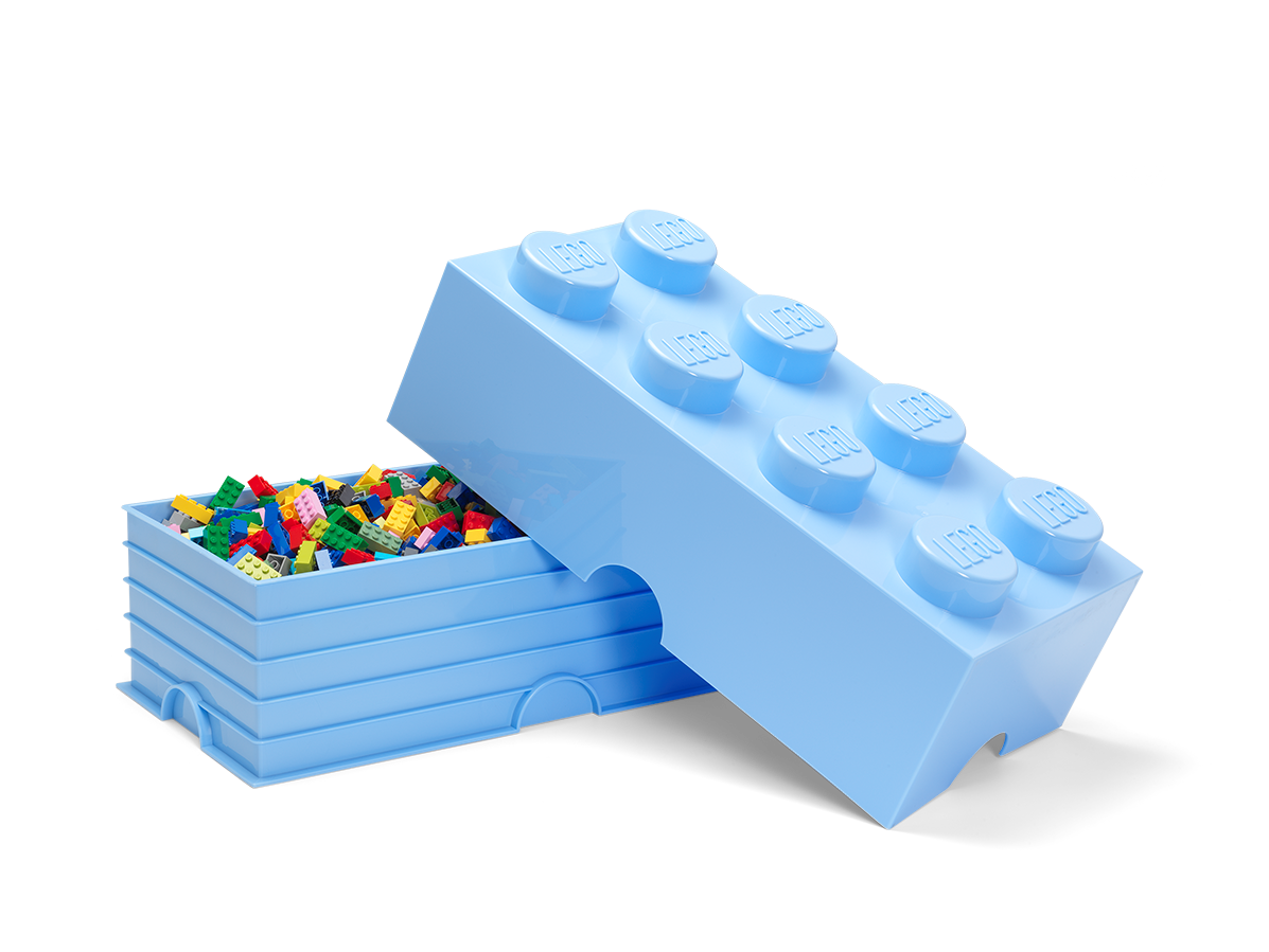 Mini-boite de rangement LEGO 8 tenons - Brique bleue – La Briqueterie