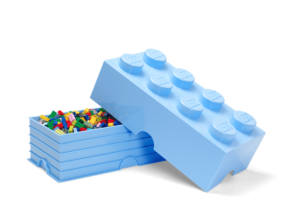 LEGO 5006918 La brique de rangement 8 tenons – bleu clair — visuel 4 sur 4
