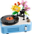 Record Player with Flowers