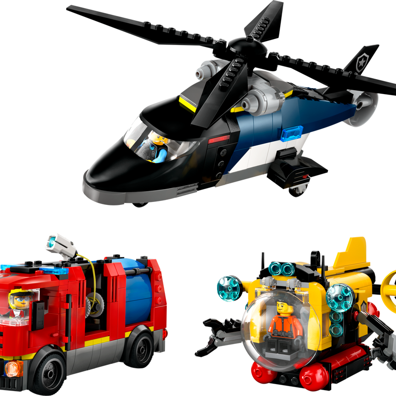 Helicopter, Fire Truck Submarine Remix 60462 City Buy online