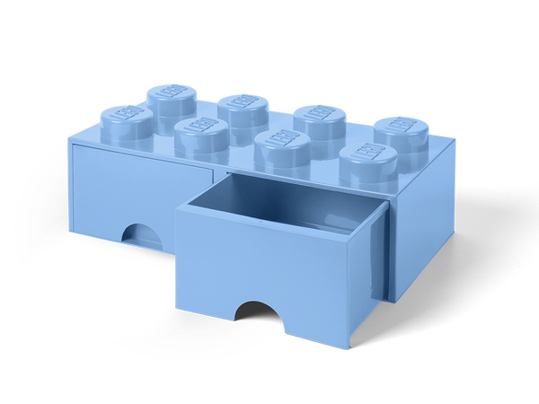 LEGO 5006311 Brique 8 tenons avec tiroirs – bleu clair — visuel 4 sur 5