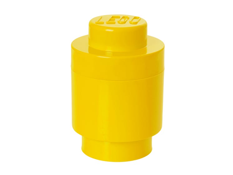 Image of 1-Stud Round Storage Brick Yellow
