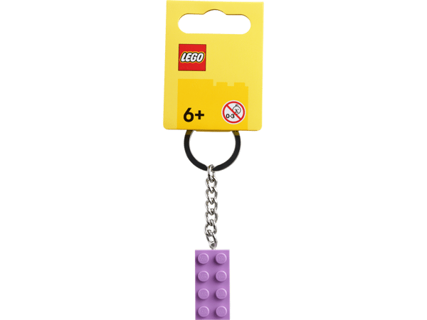 Medium Lavender 2x4 Stud Key Chain - Image 3