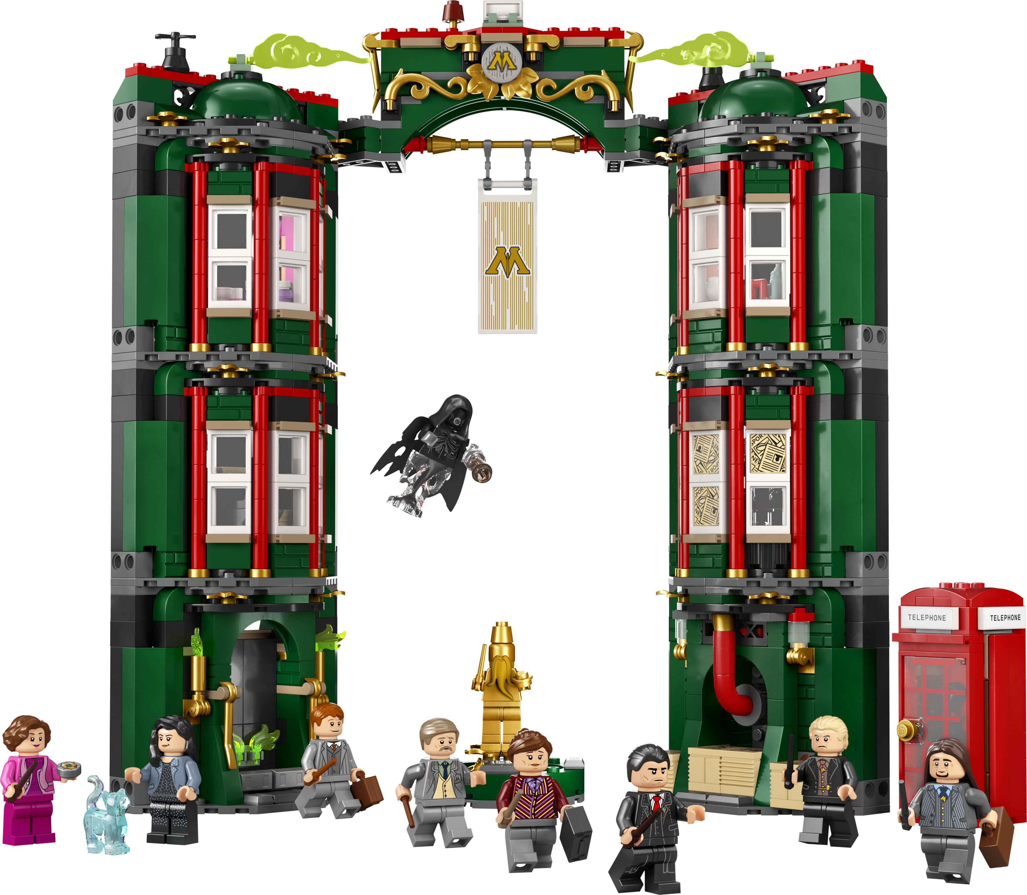 Jouet avec 12 Minifigurines et Une Fonction de Transformation LEGO 76403 Harry Potter Le Ministère de la Magie Idée de Cadeau Anniversaire 