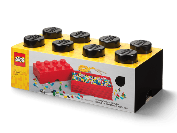 8-Stud Storage Brick – Black - Image 3