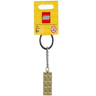 LEGO® gouden sleutelhanger met 2x4 noppen