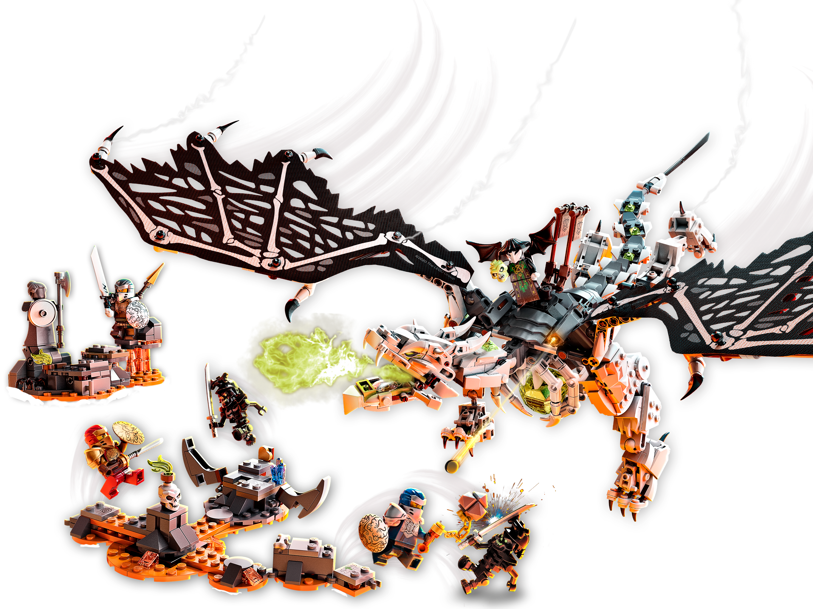 LEGO NINJAGO 71721 Ninjago Skull Sorcerer's Dragon *PICK A MINIFIGURE* 