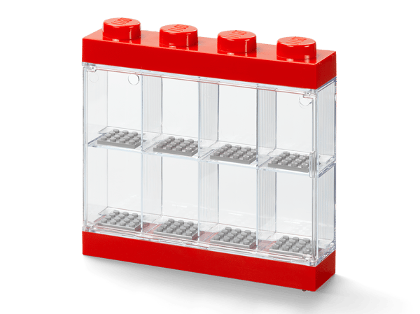 8-Minifigure Display Case – Red - Image 1