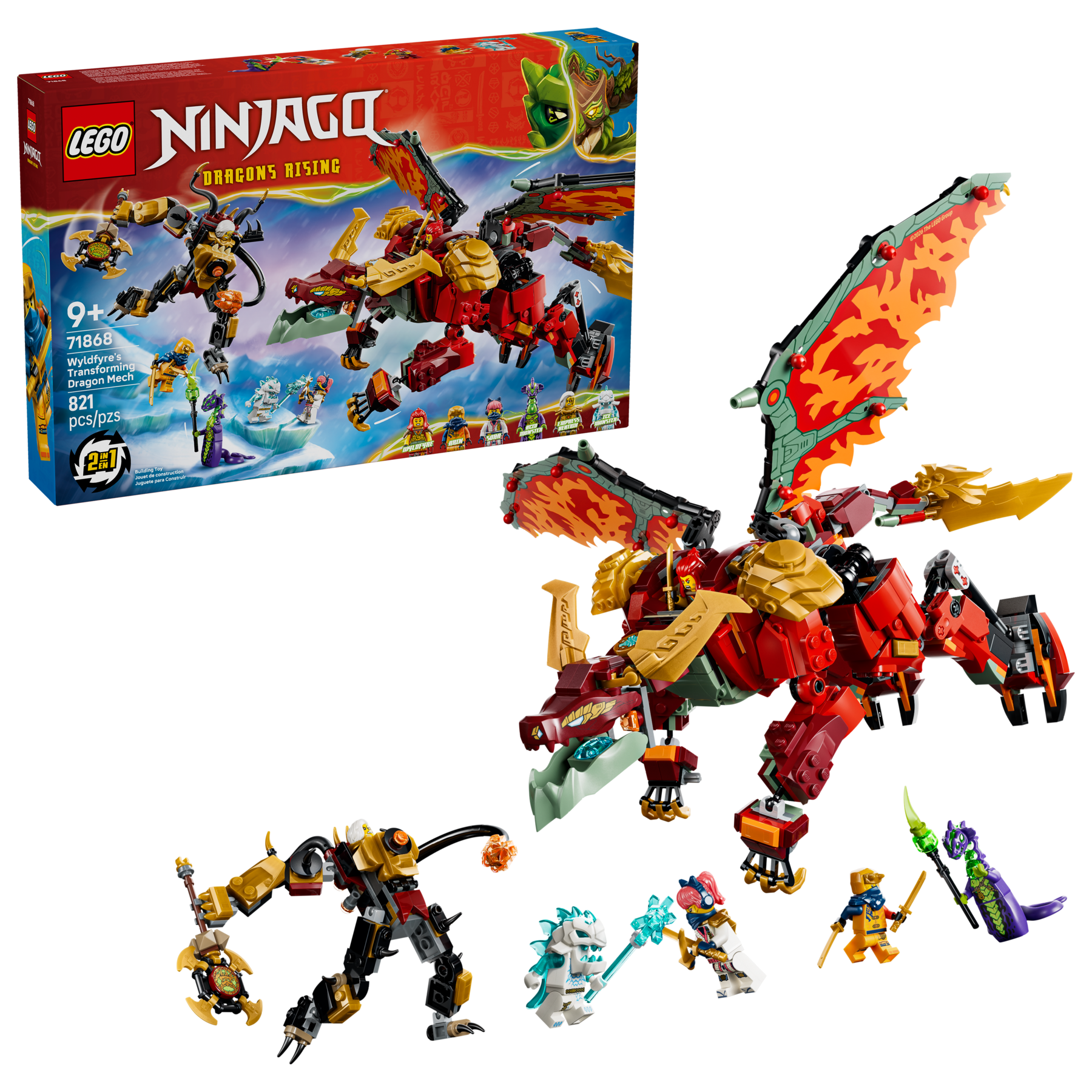 Wyldfyre's Transforming Dragon Mech 71868 | NINJAGO® | Buy online