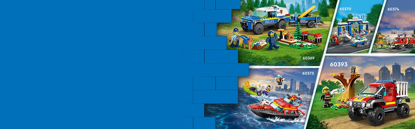 LEGO City 60393 Sauvetage en Tout-Terrain des Pompiers, Camion Jouet,  Minifigurine Pompier - ADMI