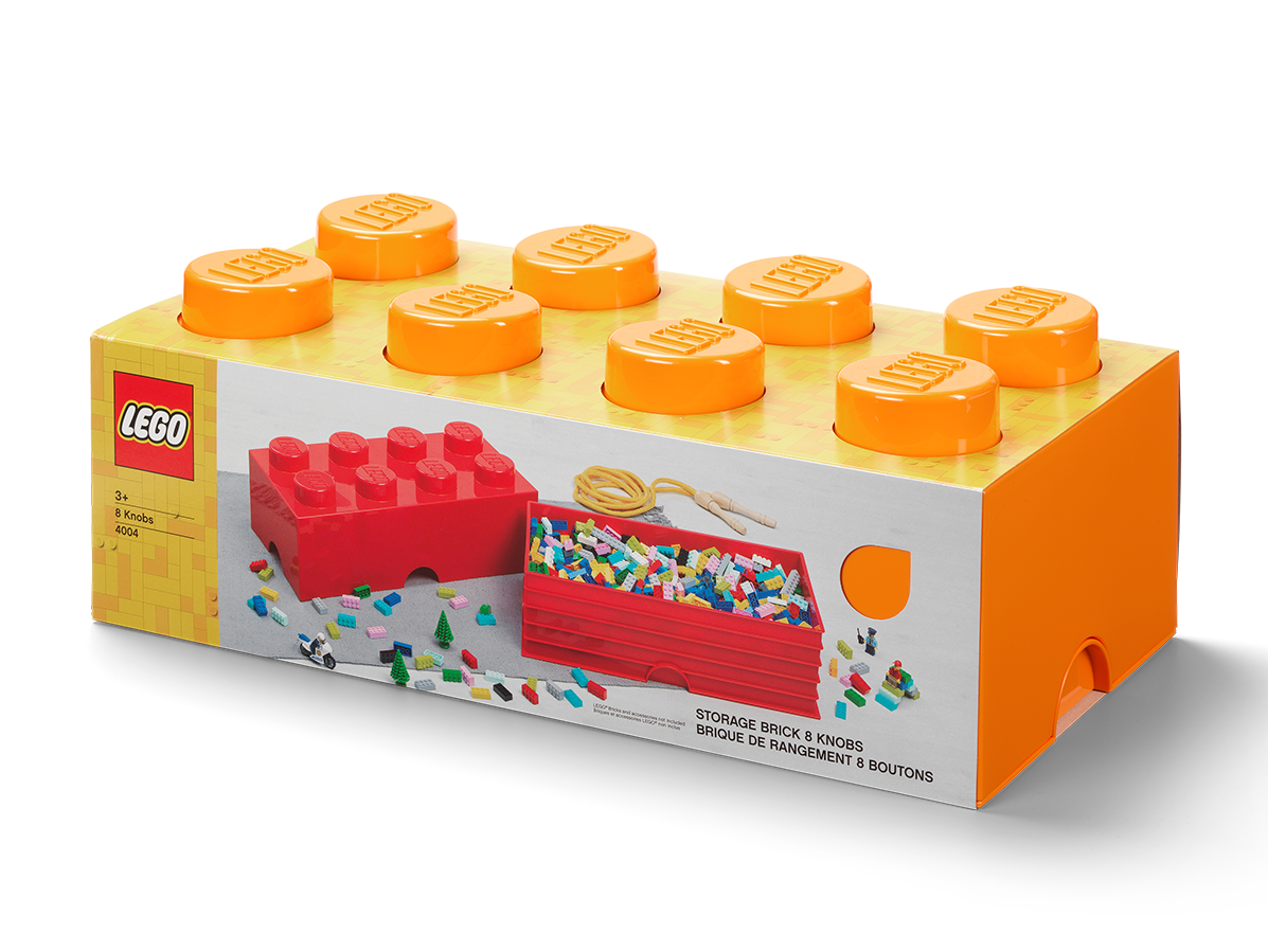 8-Stud Storage Brick – Orange