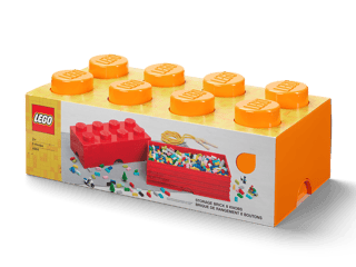 8-Stud Storage Brick – Orange