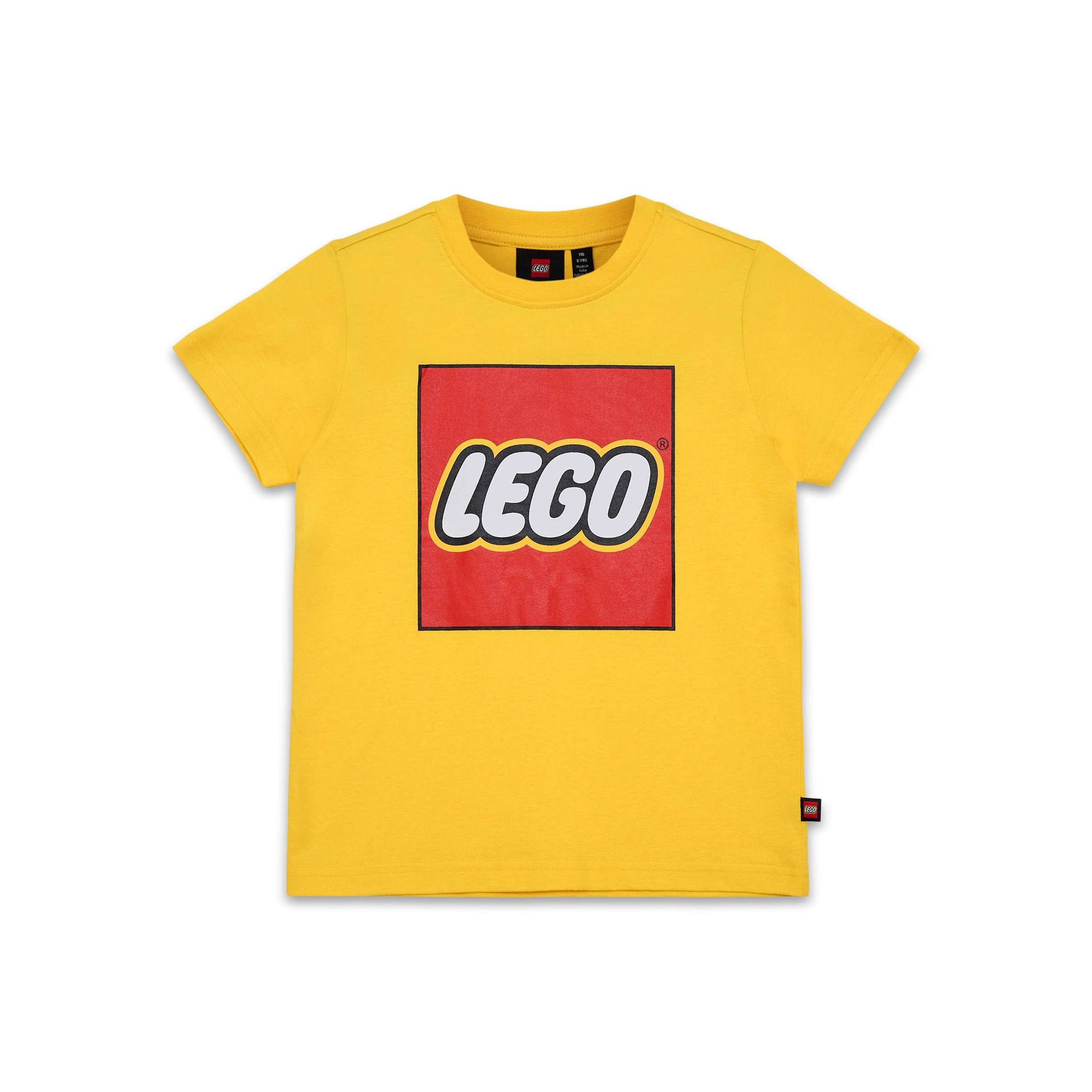 T shirt à manches courtes avec logo pour enfant Jaune