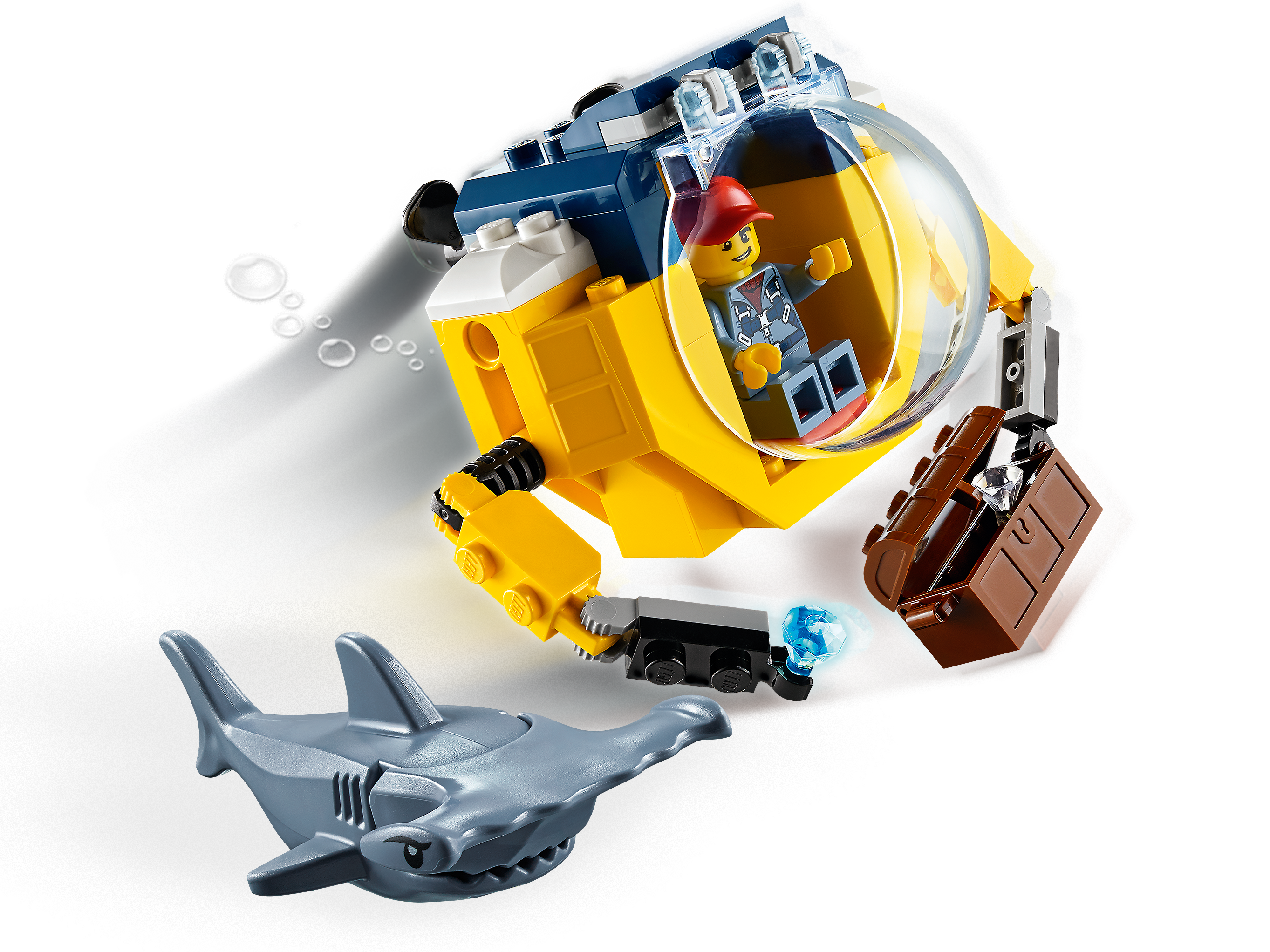 LEGO City Mini-UBoot für Meeresforscher Unterwasser-Set,Tauchabenteuer-Spielzeug 