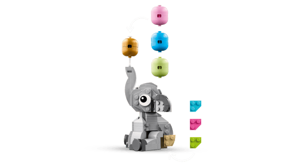 LEGO 40814 Le bébé éléphant dans le ciel — visuel 5 sur 8