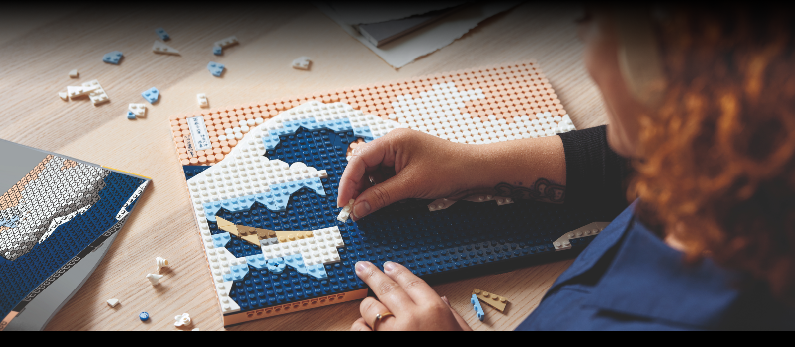 Tableau 2x3 'La grande vague de Kanagawa' - Pièce LEGO® customisée - Super  Briques