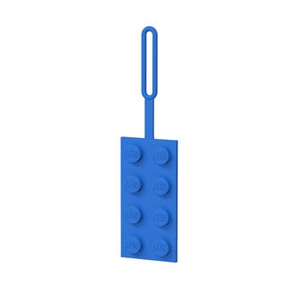 Blauer LEGO® 2x4-Stein-Gepäckanhänger