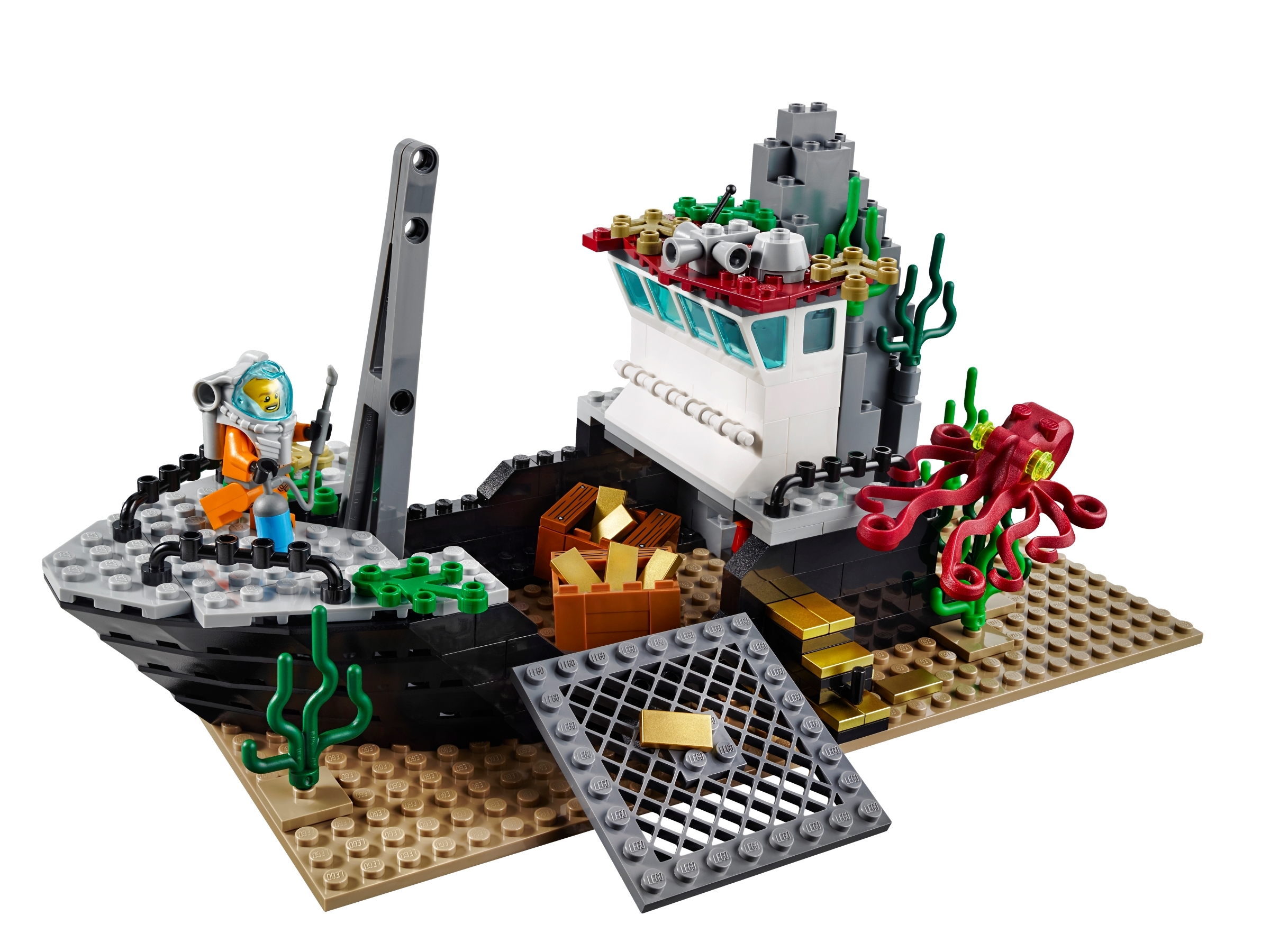 LEGO City DEEP SEA EXPLORATION VESSEL 60095 boat underwater shark remote sub 