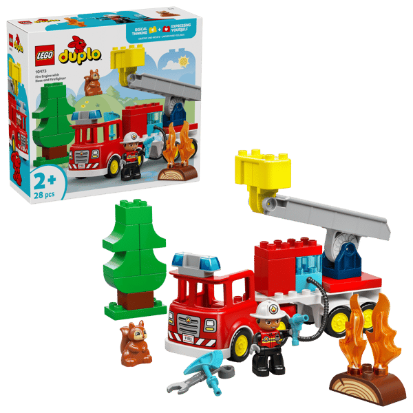 Fire Truck with Hose and Firefighter - Image 3