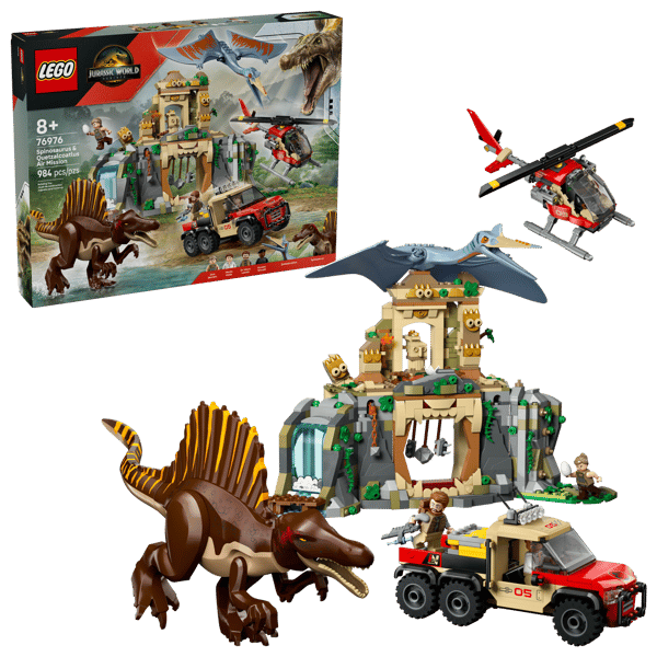 LEGO 76976 Mission aérienne avec le spinosaure et le quetzalcoatlus — visuel 2 sur 8