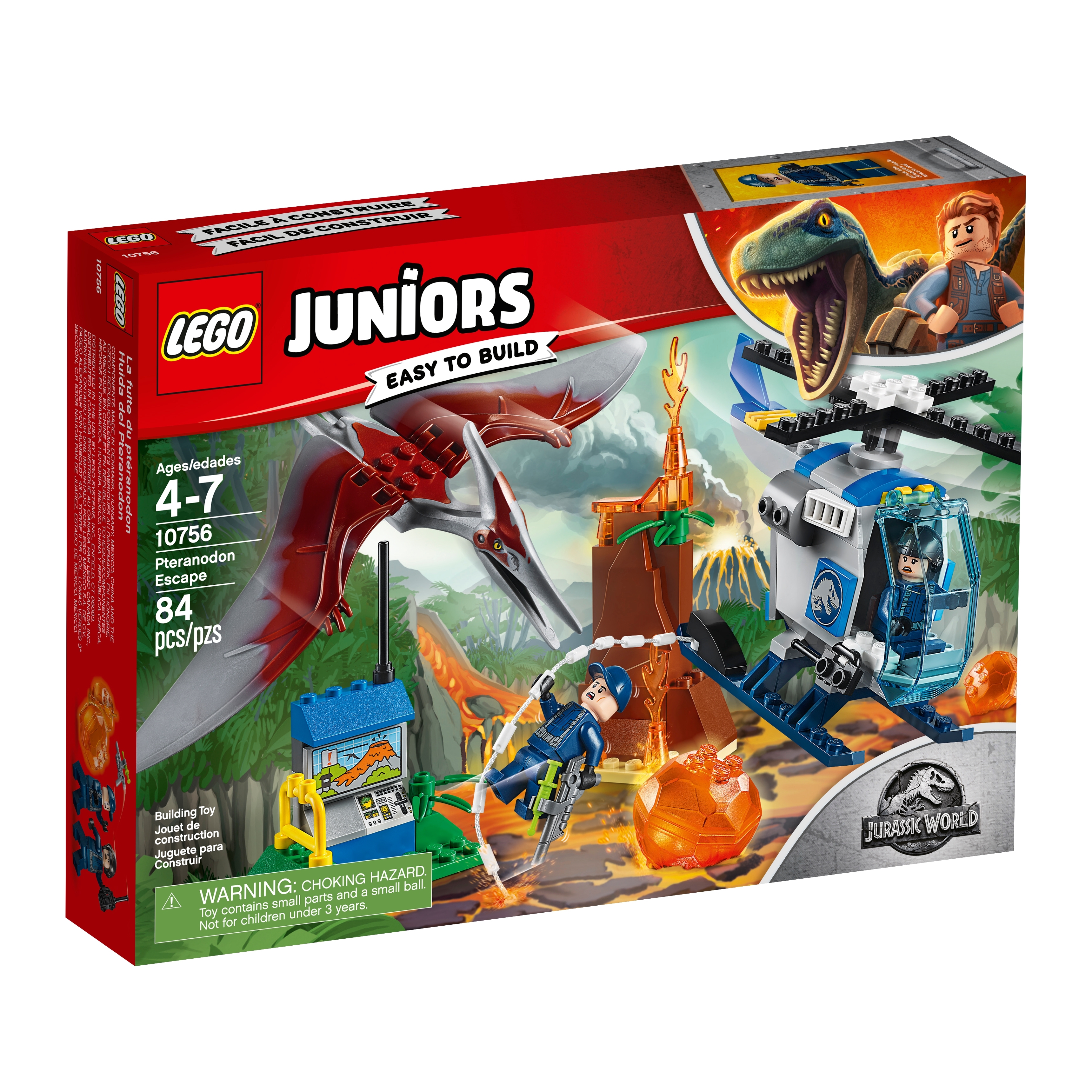 10756 LEGO Juniors Pteranodon Escape Jurassic World 84 Pieces Age 4 2018! 
