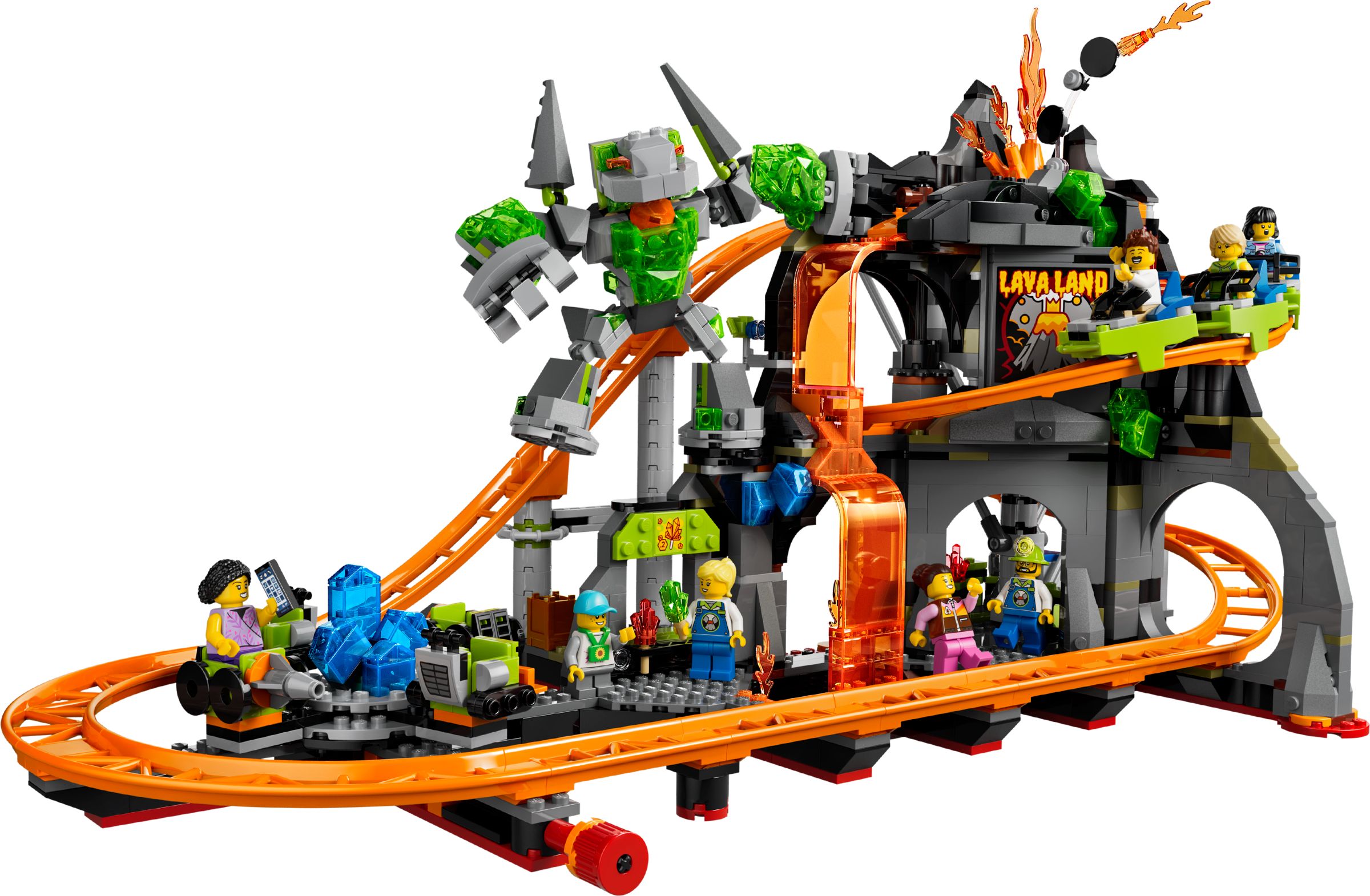 Set LEGO City 60501 Lava Land Roller Coaster Park