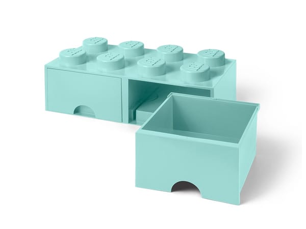 8-Stud Brick Drawer – Aqua Blue - Image 5