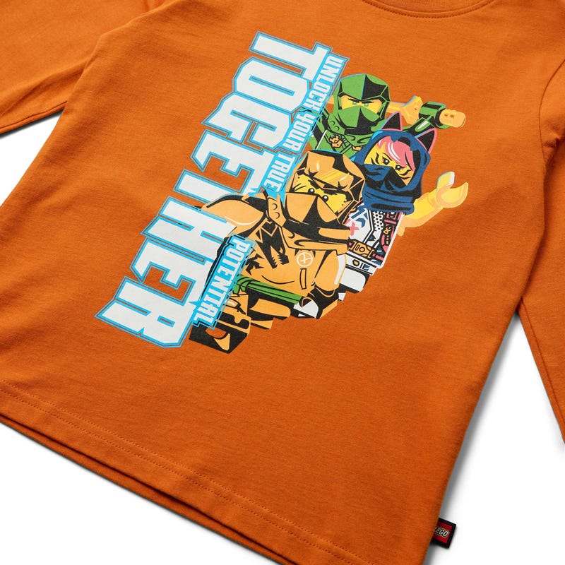 Camiseta de Manga Larga para Niños (naranja oscuro) 5009134