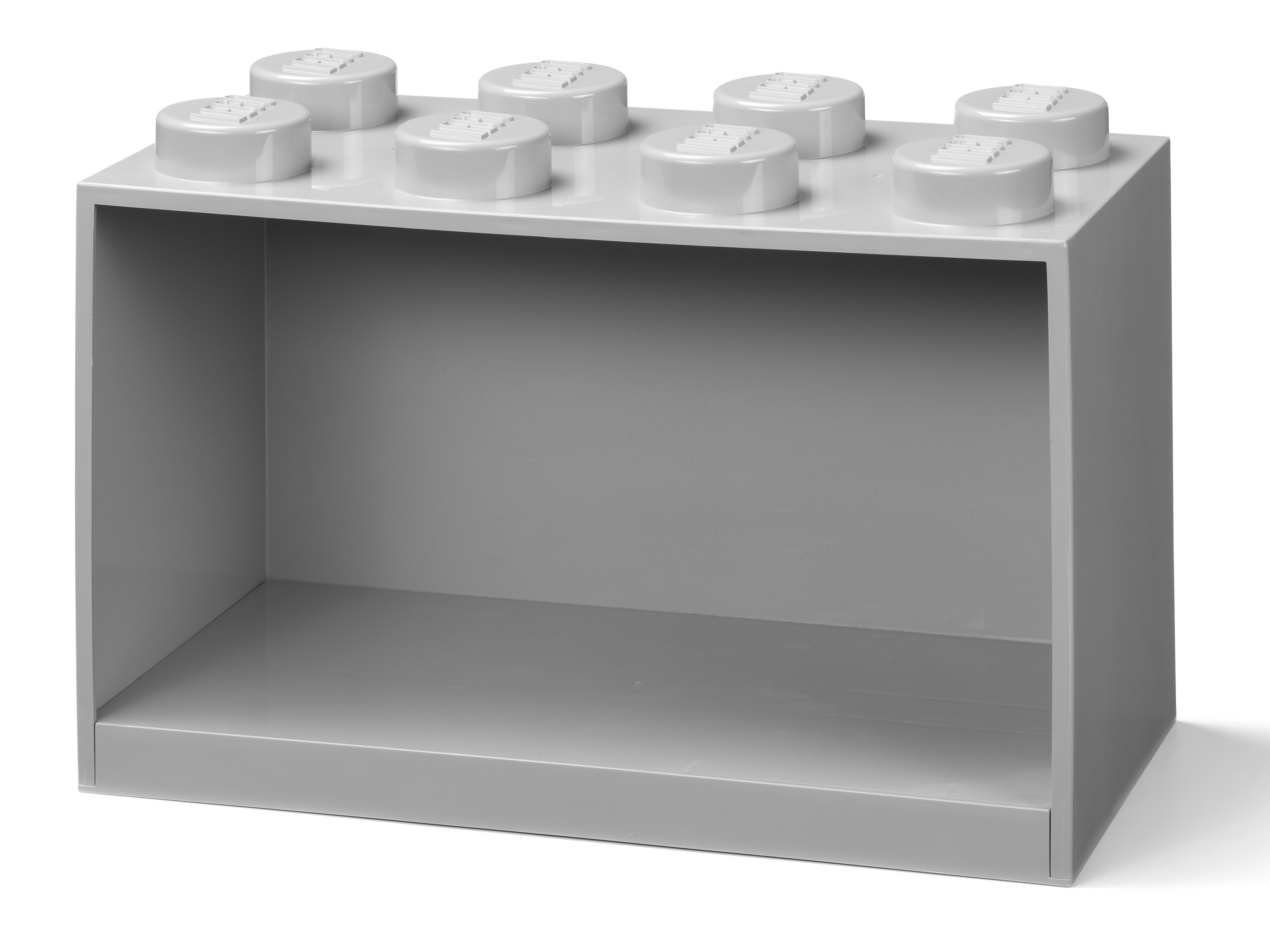 8-Stud Brick Shelf – Gray