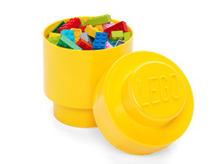 1-Stud Round Storage Brick – Yellow