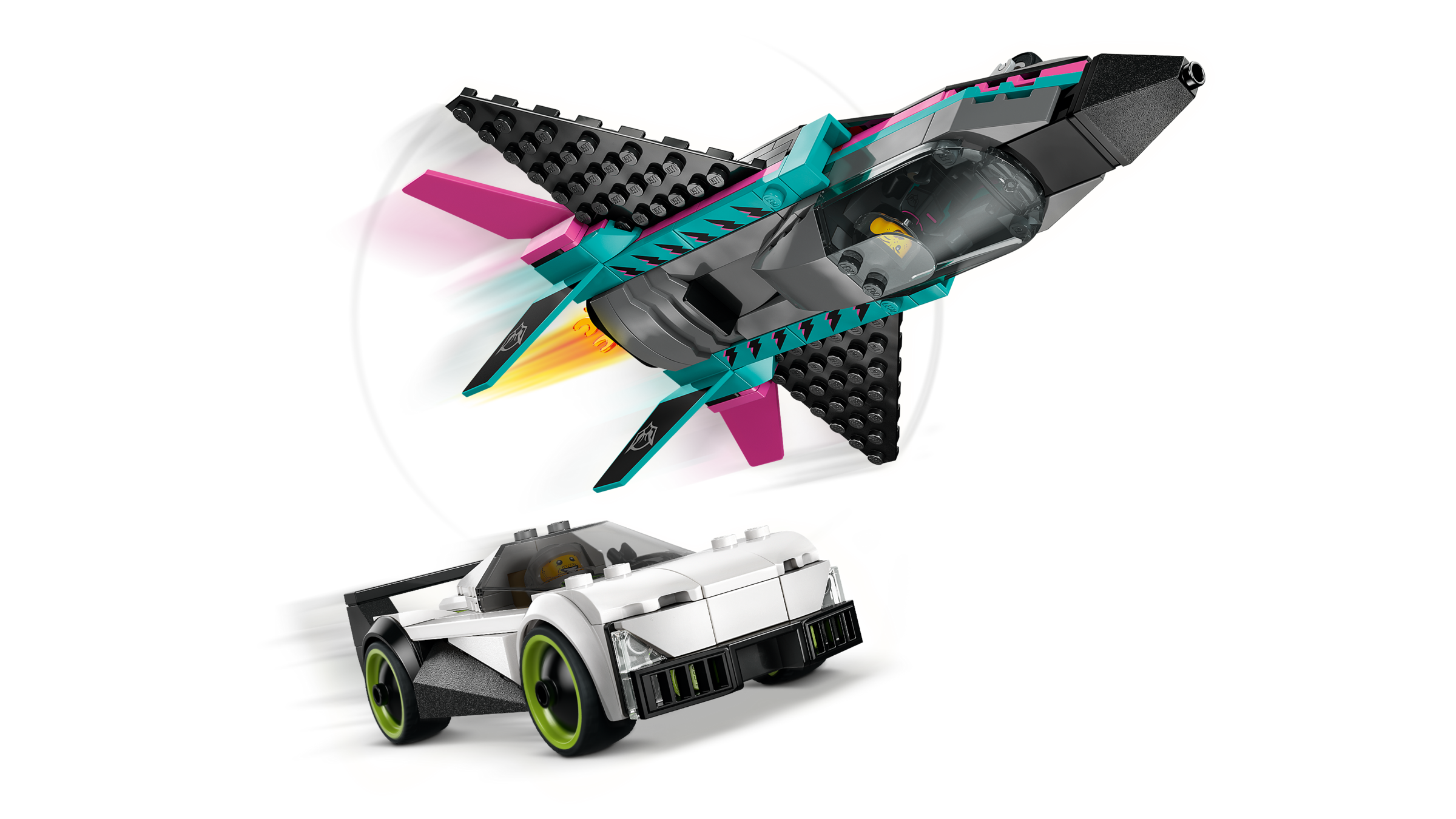 three Jet vs. Car 60489 | City | Buy online at the Official LEGO® Shop US