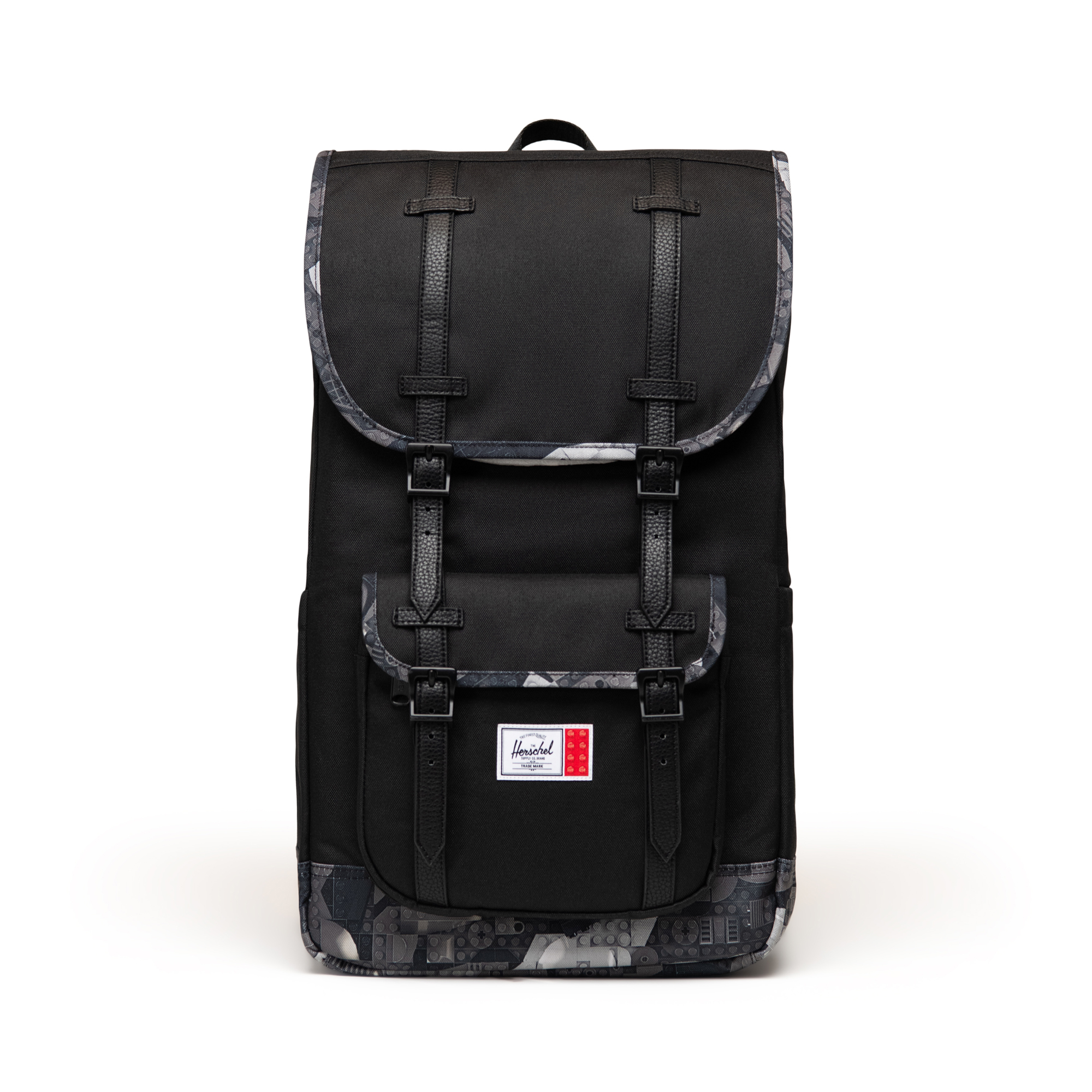 Herschel Little America™ Backpack – Black/Abstract Bricks Black