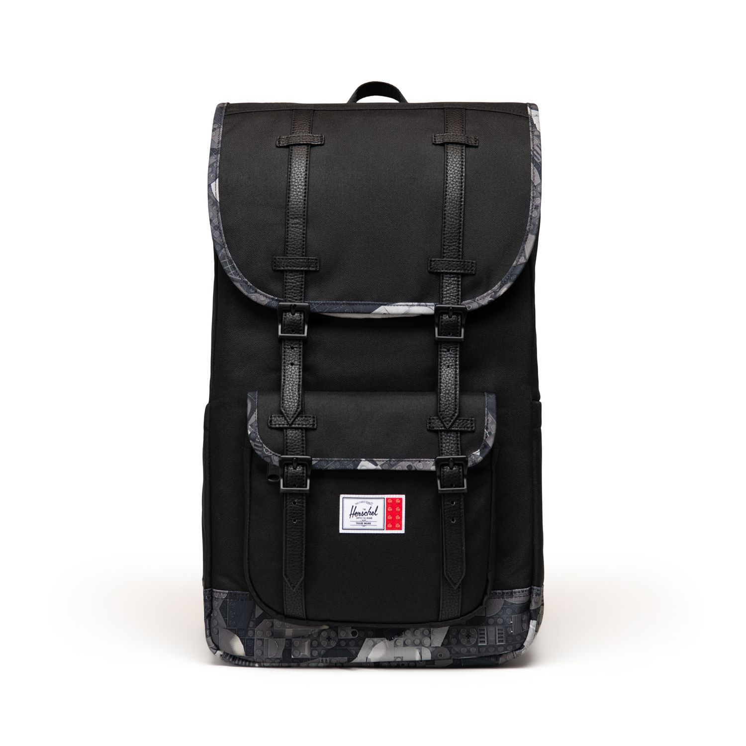 Herschel Little America™ Backpack – Black/Abstract Bricks Black