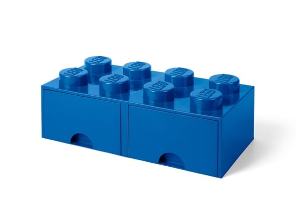 8-Stud Brick Drawer – Blue - Image 1