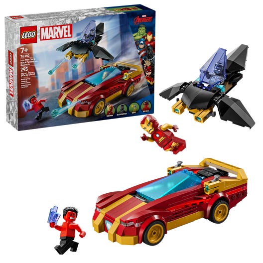 LEGO 76310 - Iron Man-bil og Black Panther mod Red Hulk