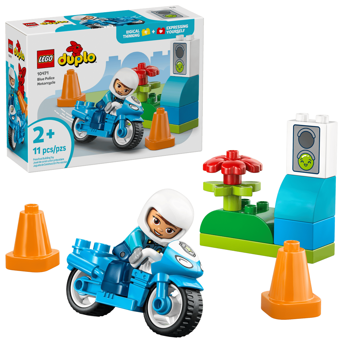 10471 - Blue Police Motorcycle