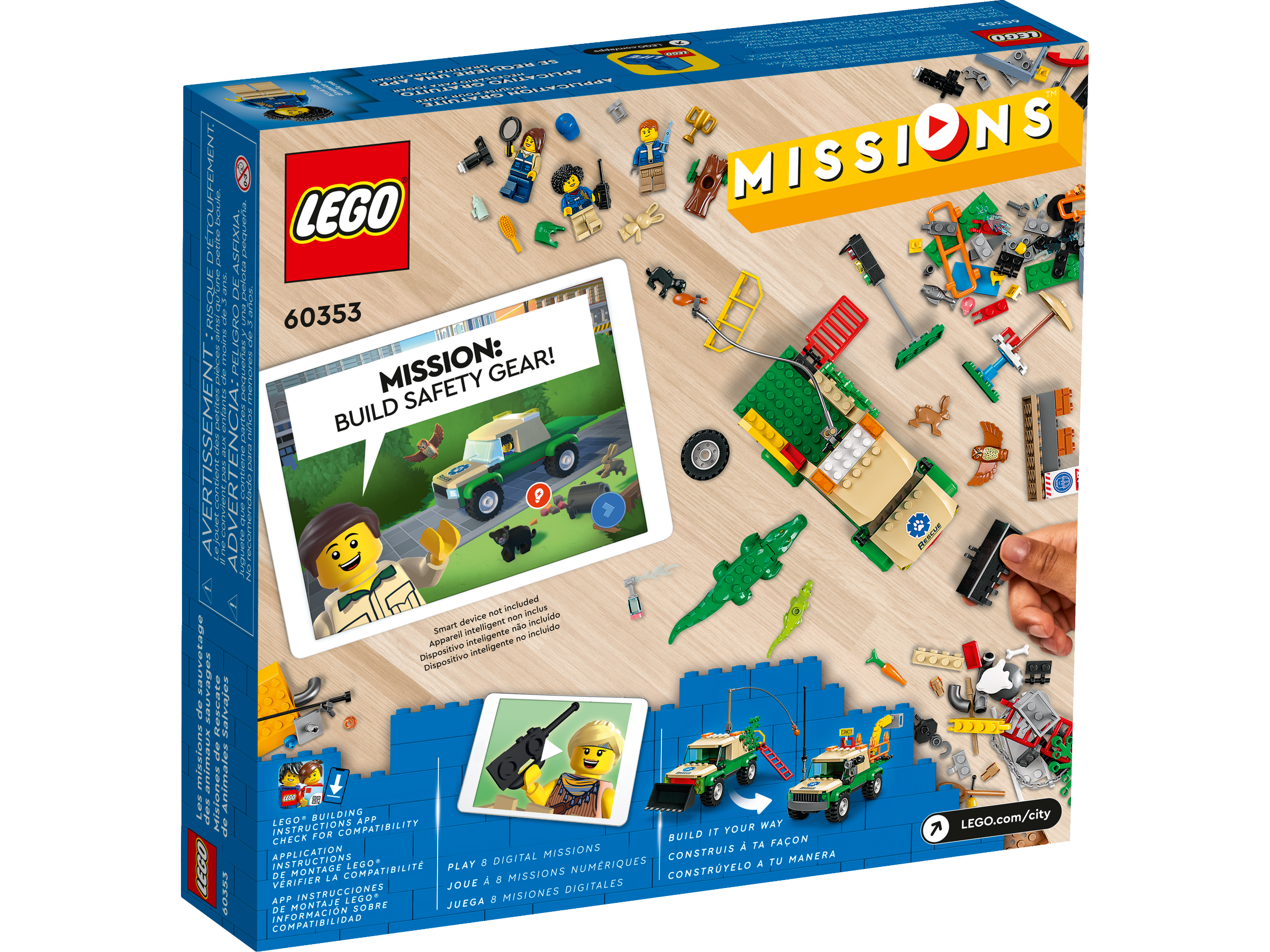 Misiones de Rescate Animales Salvajes 60353 City Oficial LEGO® ES