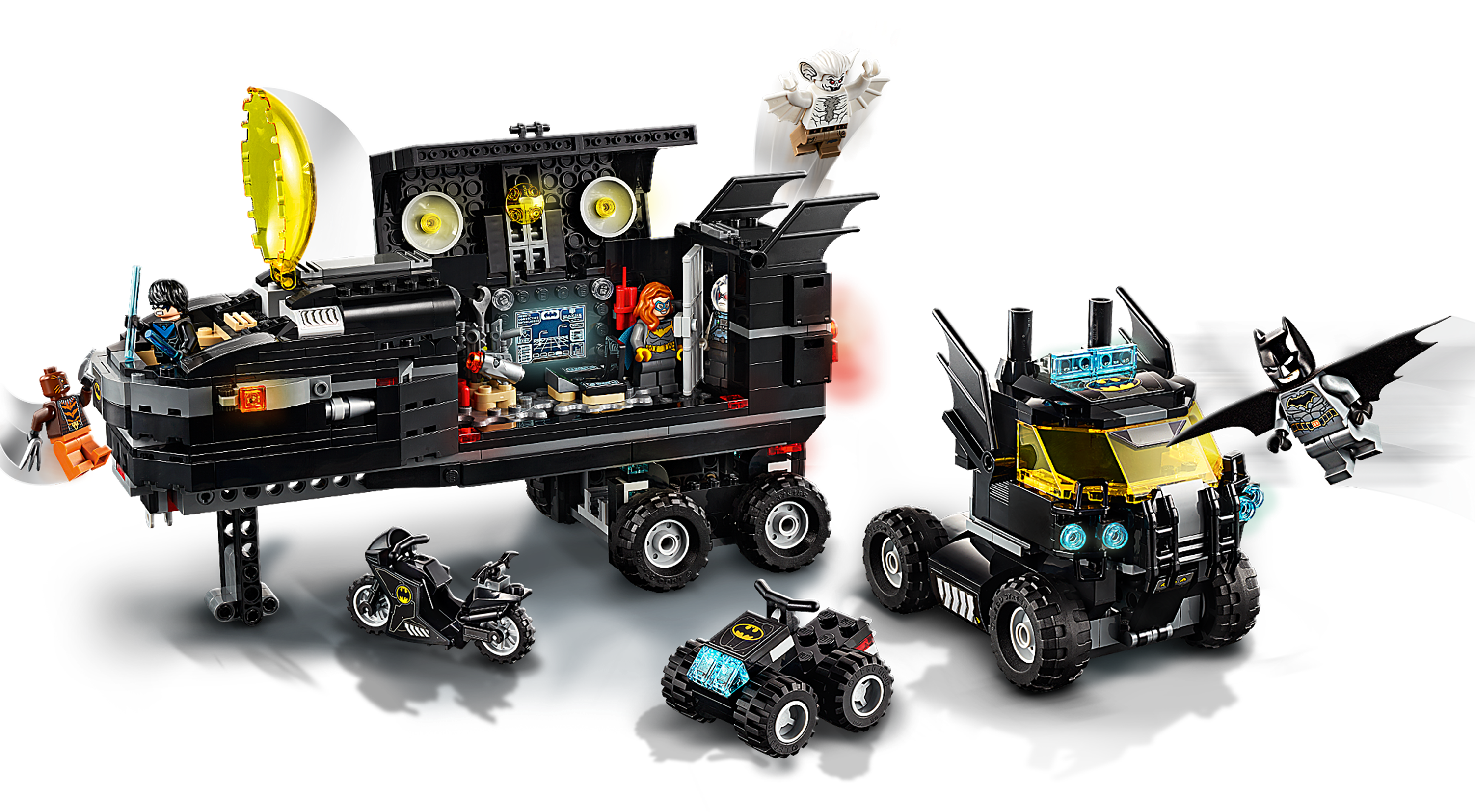 LEGO DC Mobile Bat Base 76160 Batman Building Toy, Gotham City Batcave  Playset and Action Minifigures, Great 'Build Your Own Truck' Batman Gift  for