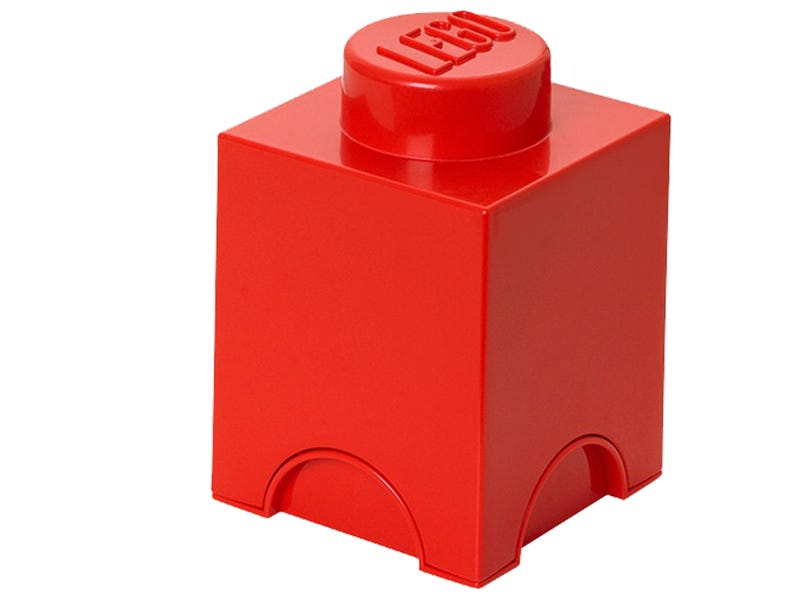 Image of LEGO 1-stud Red Storage Brick