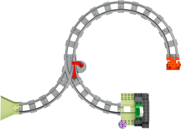 LEGO 10425 Set d'extension : Les rails et le tunnel du train — visuel 4 sur 8